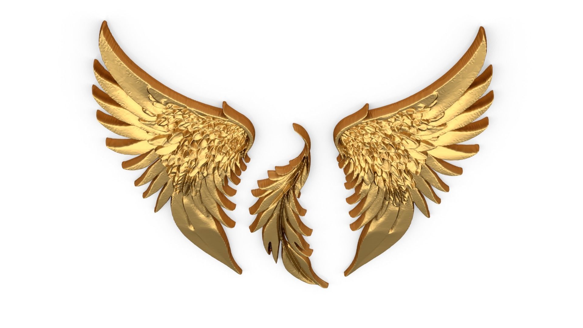 Wings Printable carved decor 02 3D print model_4