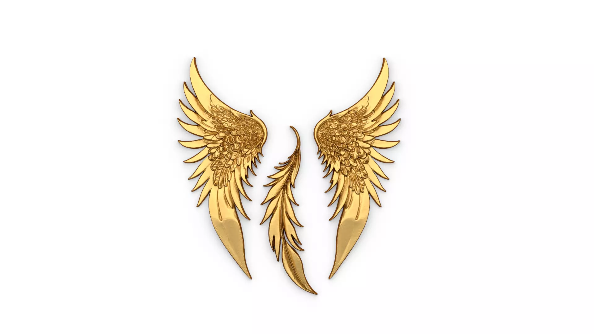 Wings Printable carved decor 02 3D print model_0