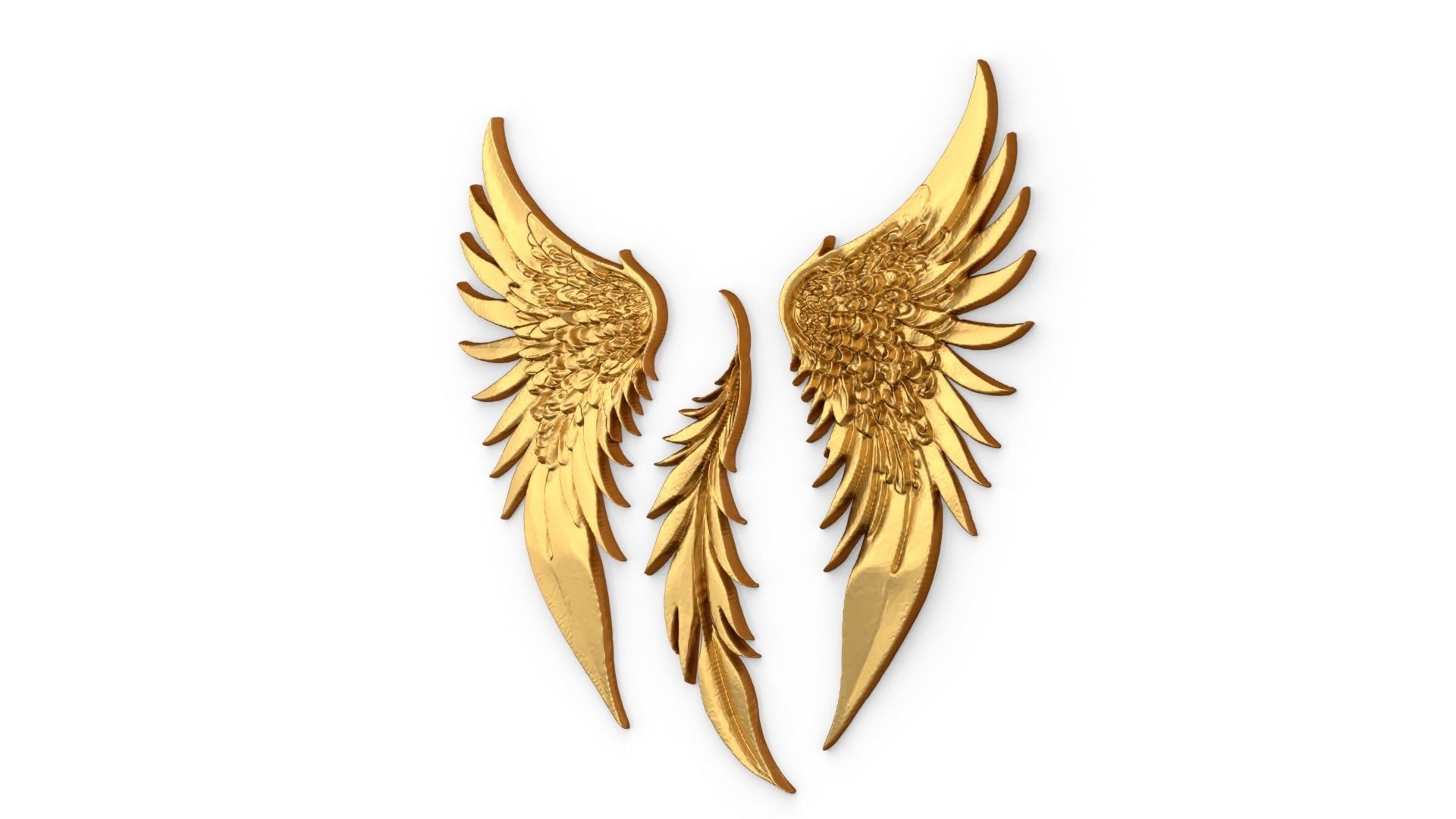 Wings Printable carved decor 02 3D print model_2