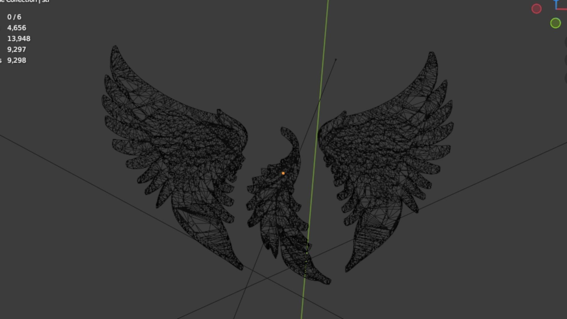 Wings Printable carved decor 02 3D print model_5