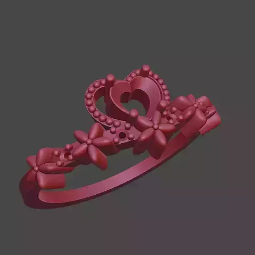 Argolla Corazon Petalos