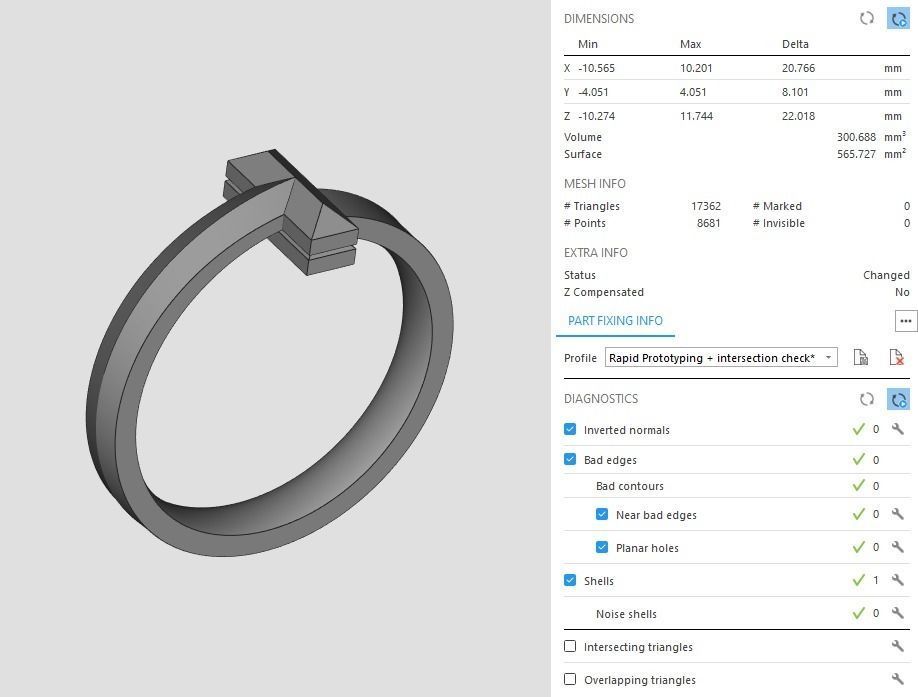 T-shape Gold Diamond Ring Tiffany T1 Band 3D print model_10