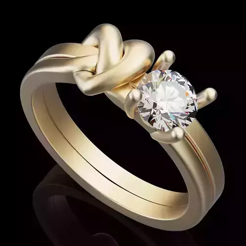 Heart ring silver gold printable jewelry 3D model