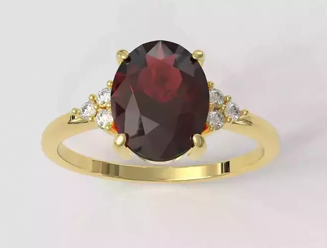 Oval Gemstone Classic Ring