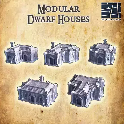 Dwarf Houses Tabletop Terrain 28 MM