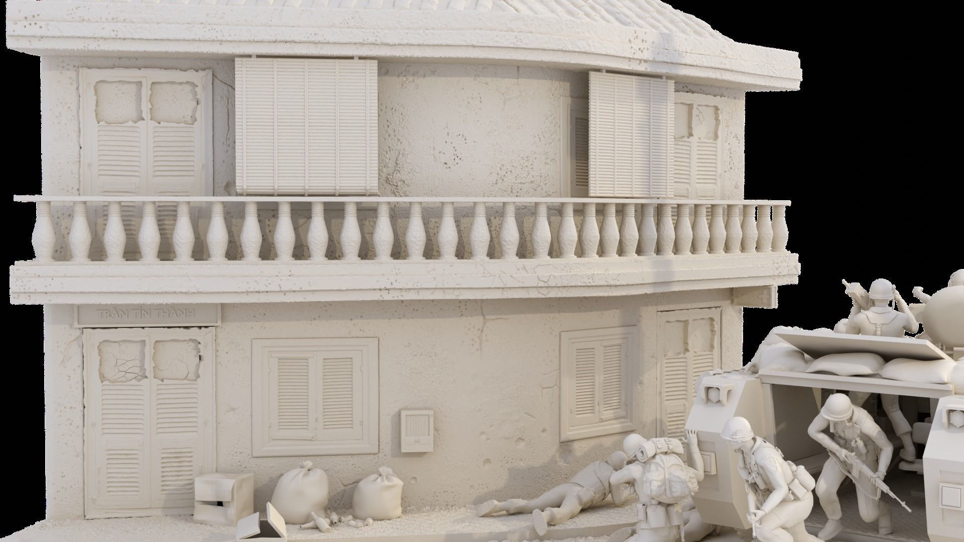 MA Models 3D Plot GIs Under Fire Diorama 1-35  3D print model_14