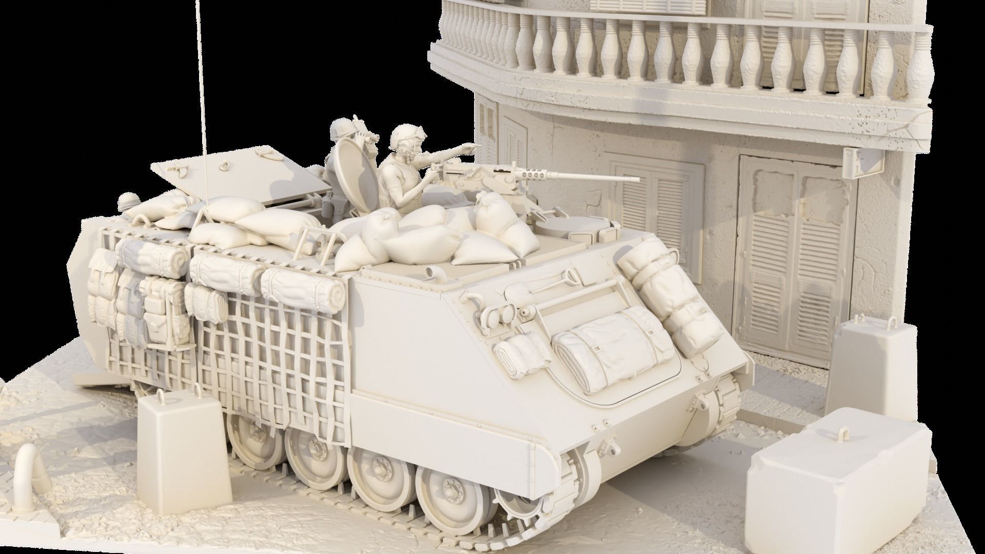 MA Models 3D Plot GIs Under Fire Diorama 1-35  3D print model_2