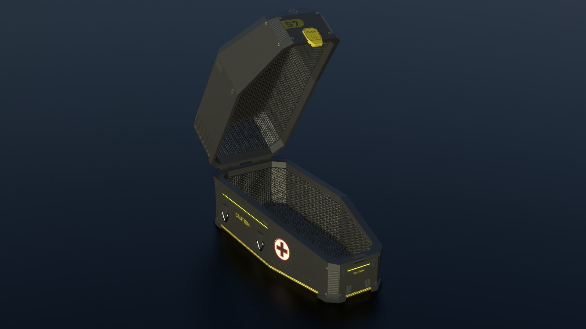 Sci-fi Crates  Low-poly 3D model_17