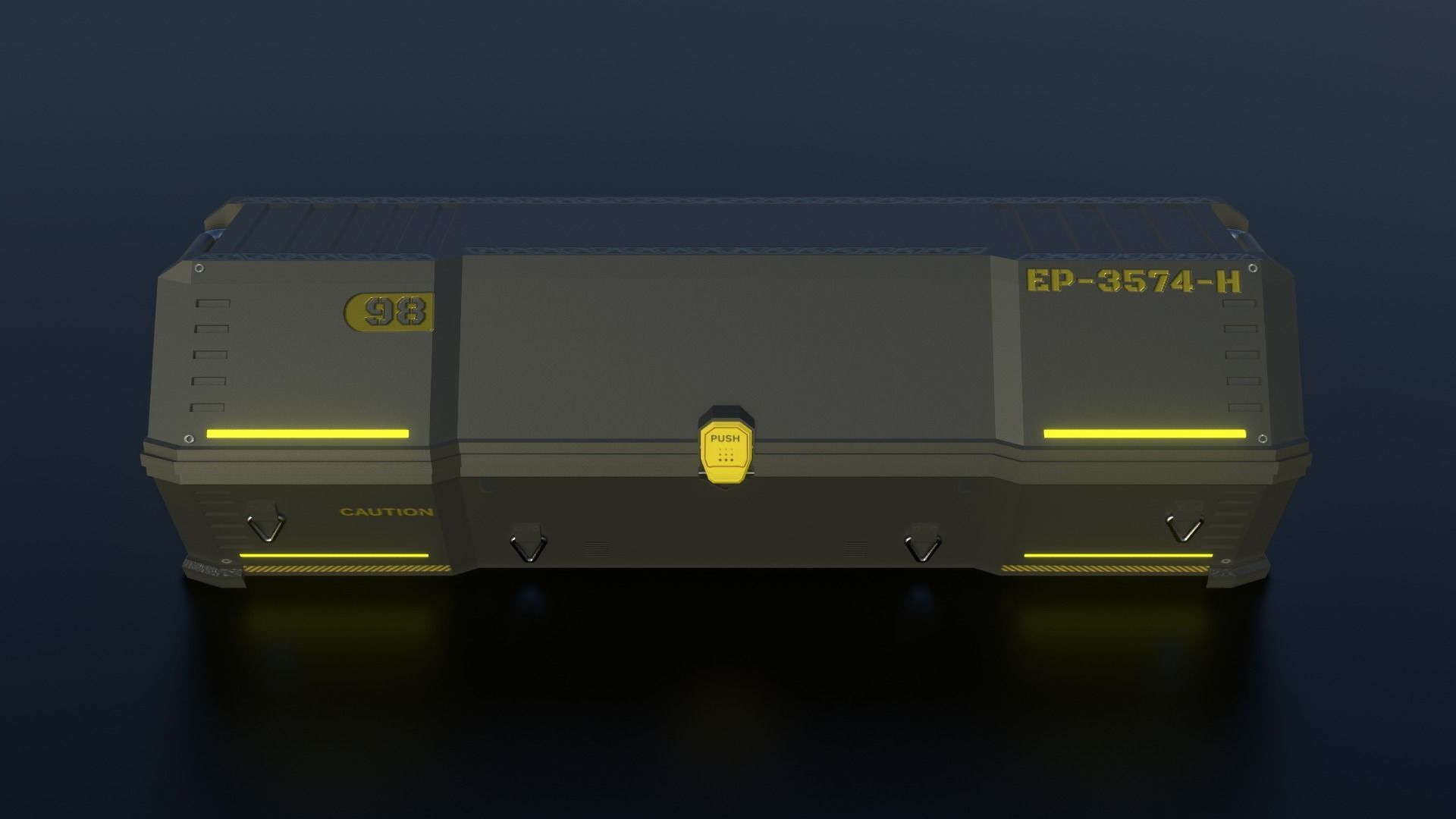 Sci-fi Crates  Low-poly 3D model_13