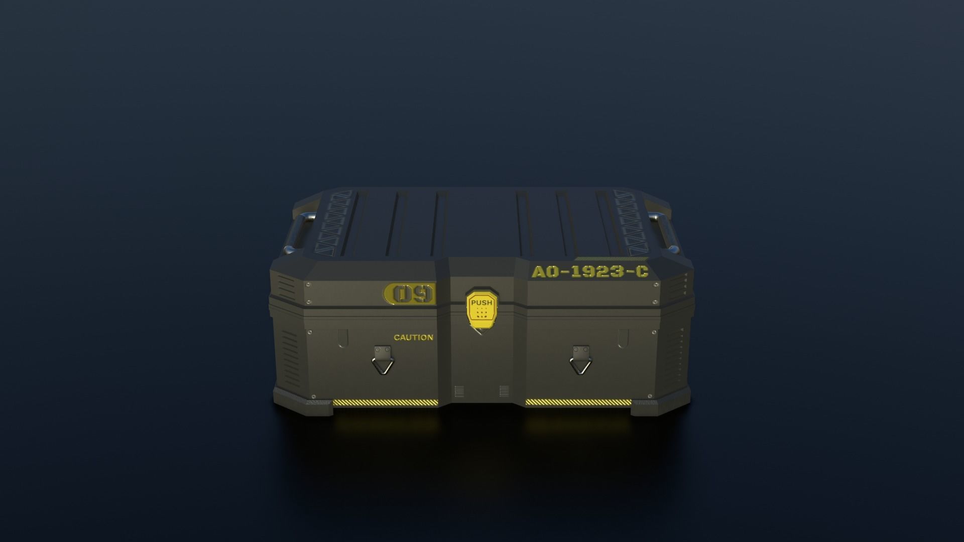 Sci-fi Crates  Low-poly 3D model_4