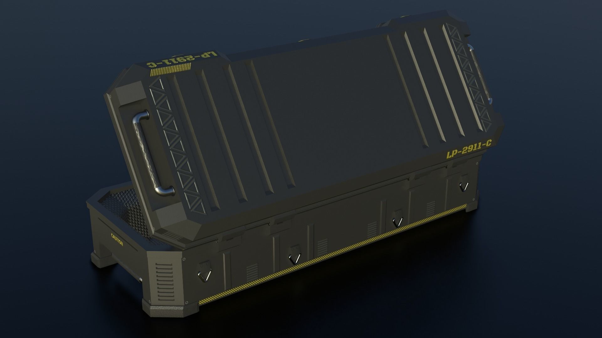 Sci-fi Crates  Low-poly 3D model_12