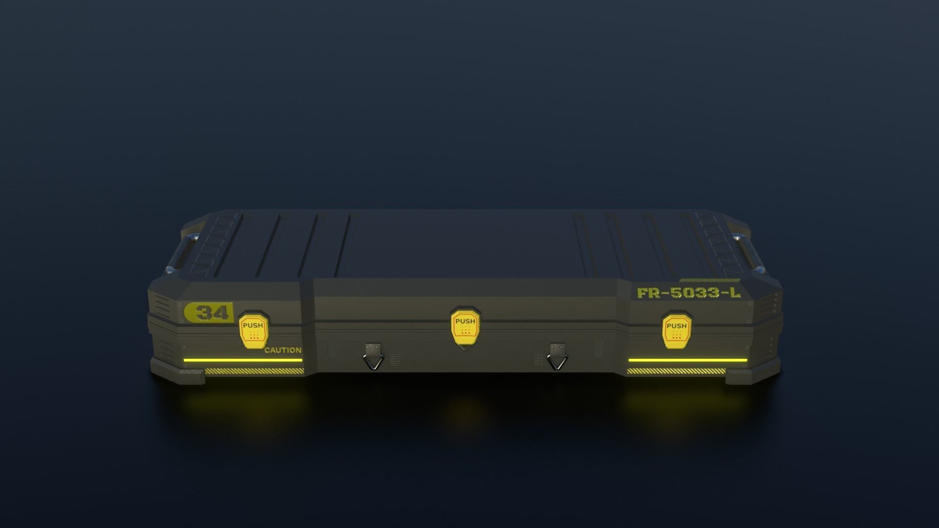 Sci-fi Crates  Low-poly 3D model_7