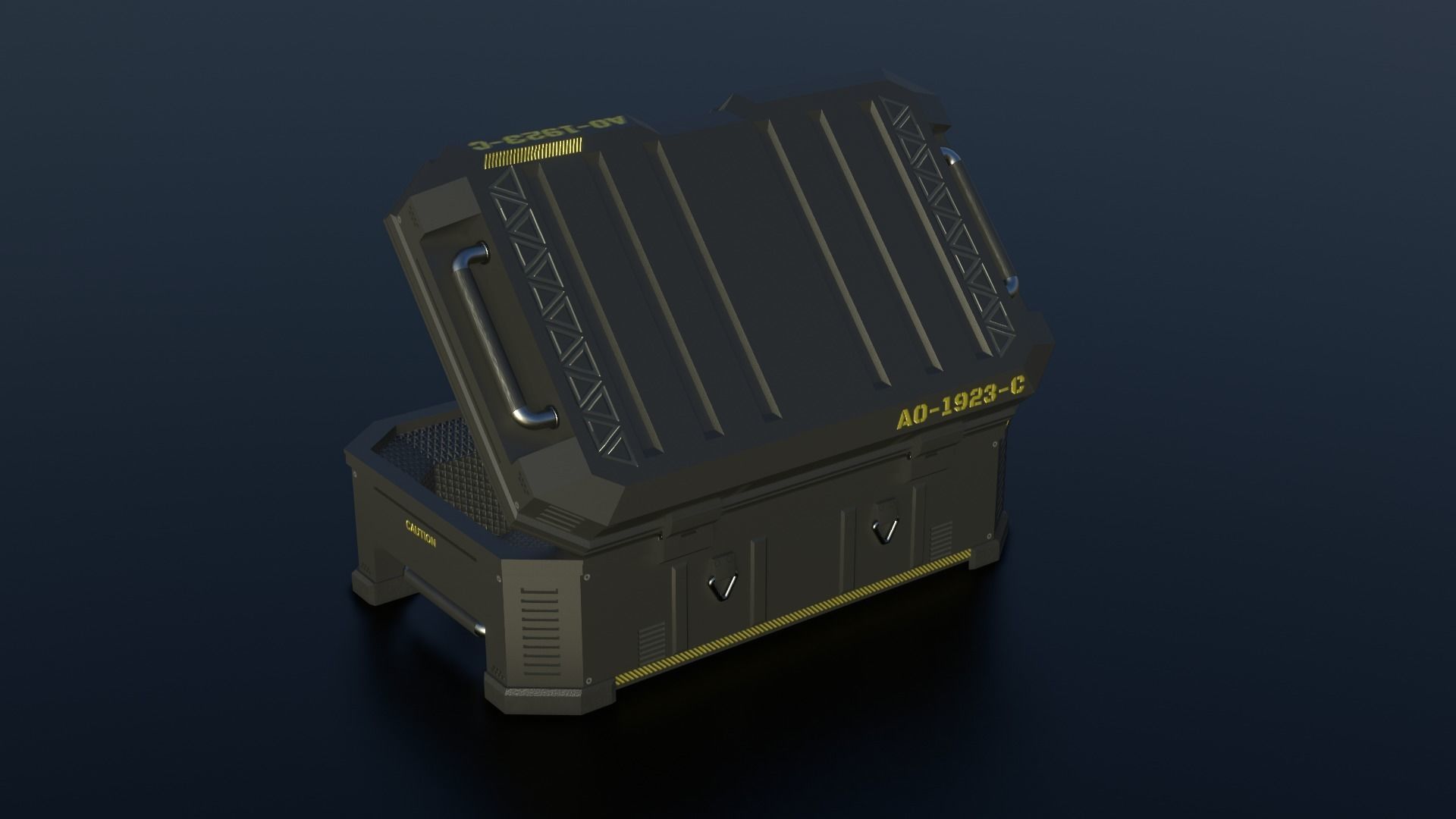 Sci-fi Crates  Low-poly 3D model_6