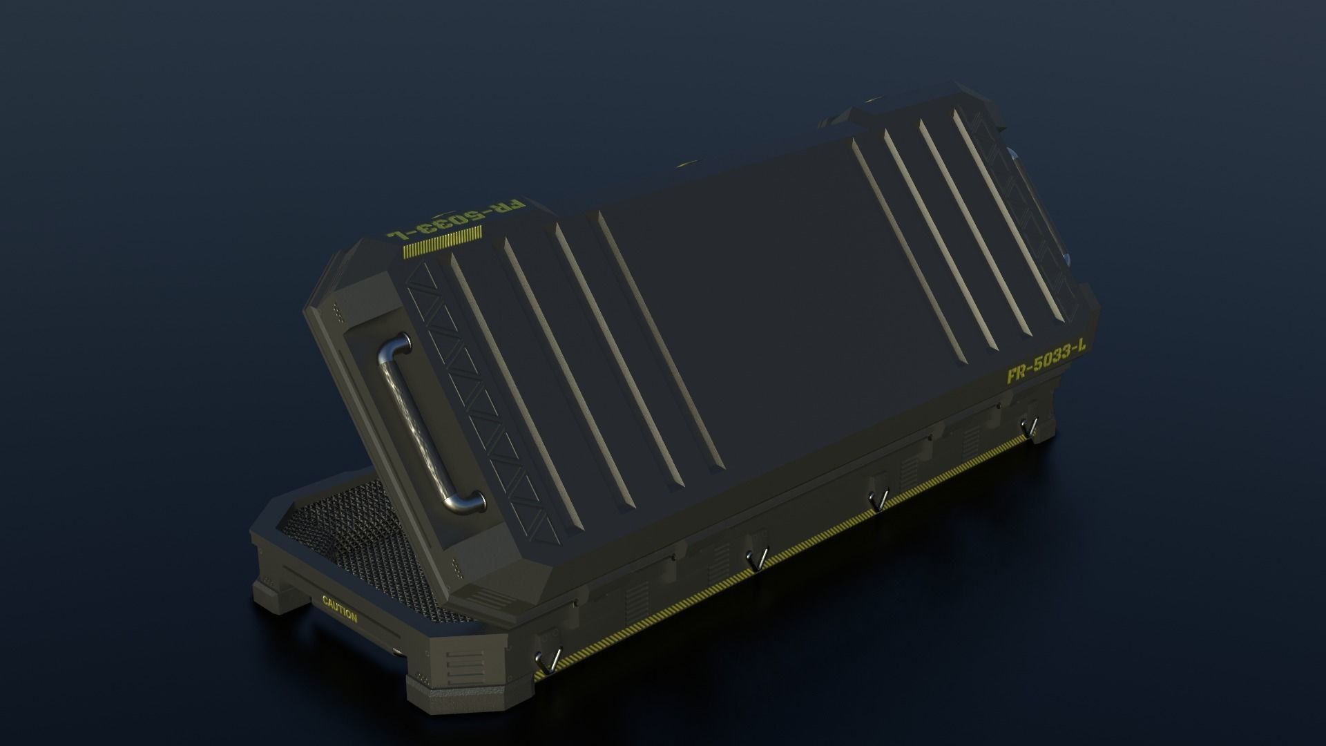 Sci-fi Crates  Low-poly 3D model_9