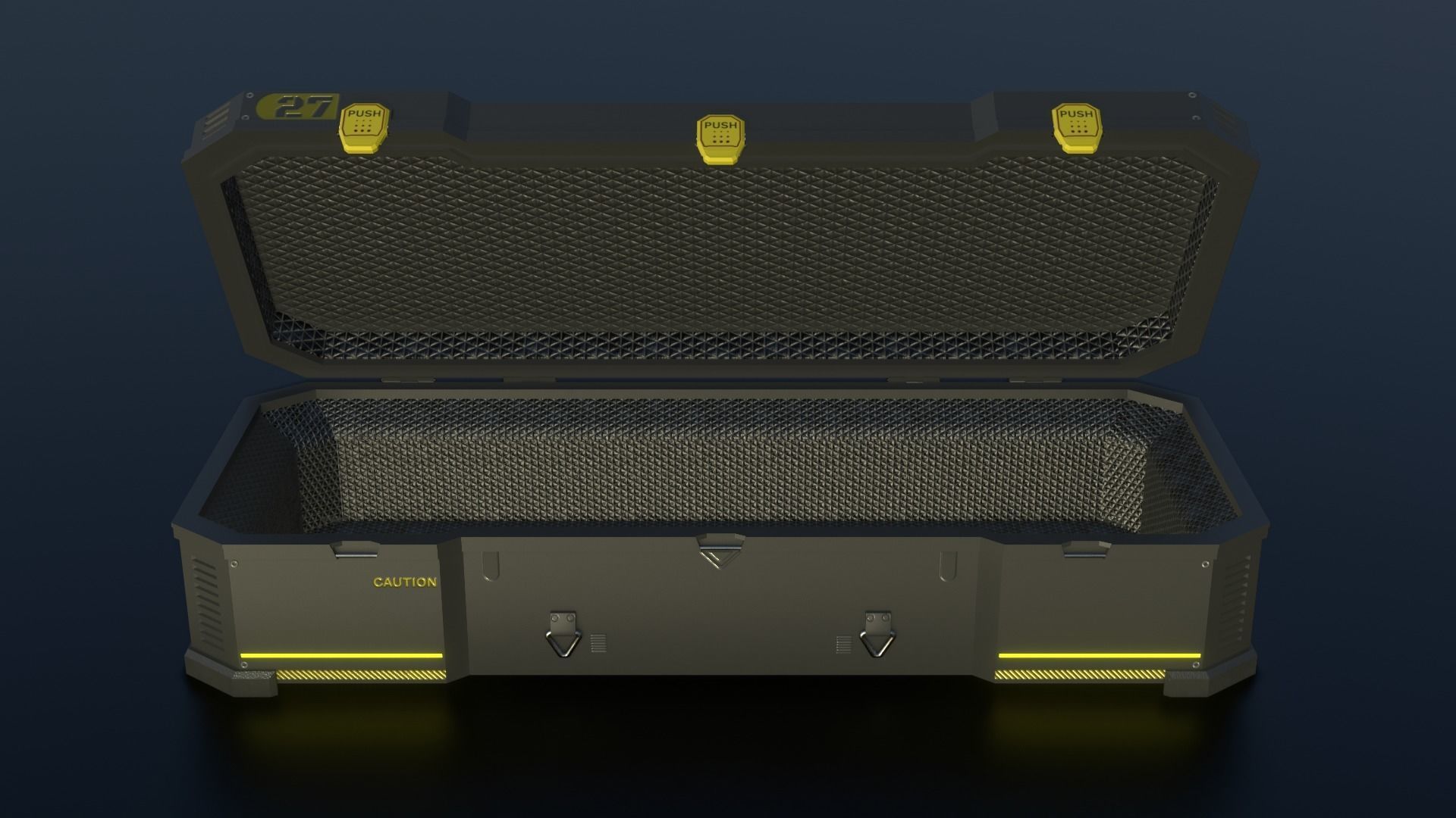 Sci-fi Crates  Low-poly 3D model_11