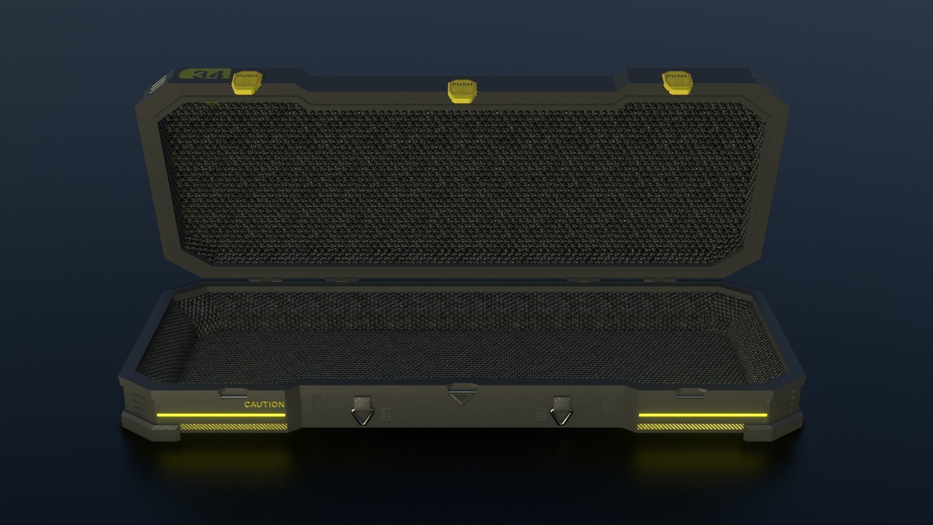 Sci-fi Crates  Low-poly 3D model_8