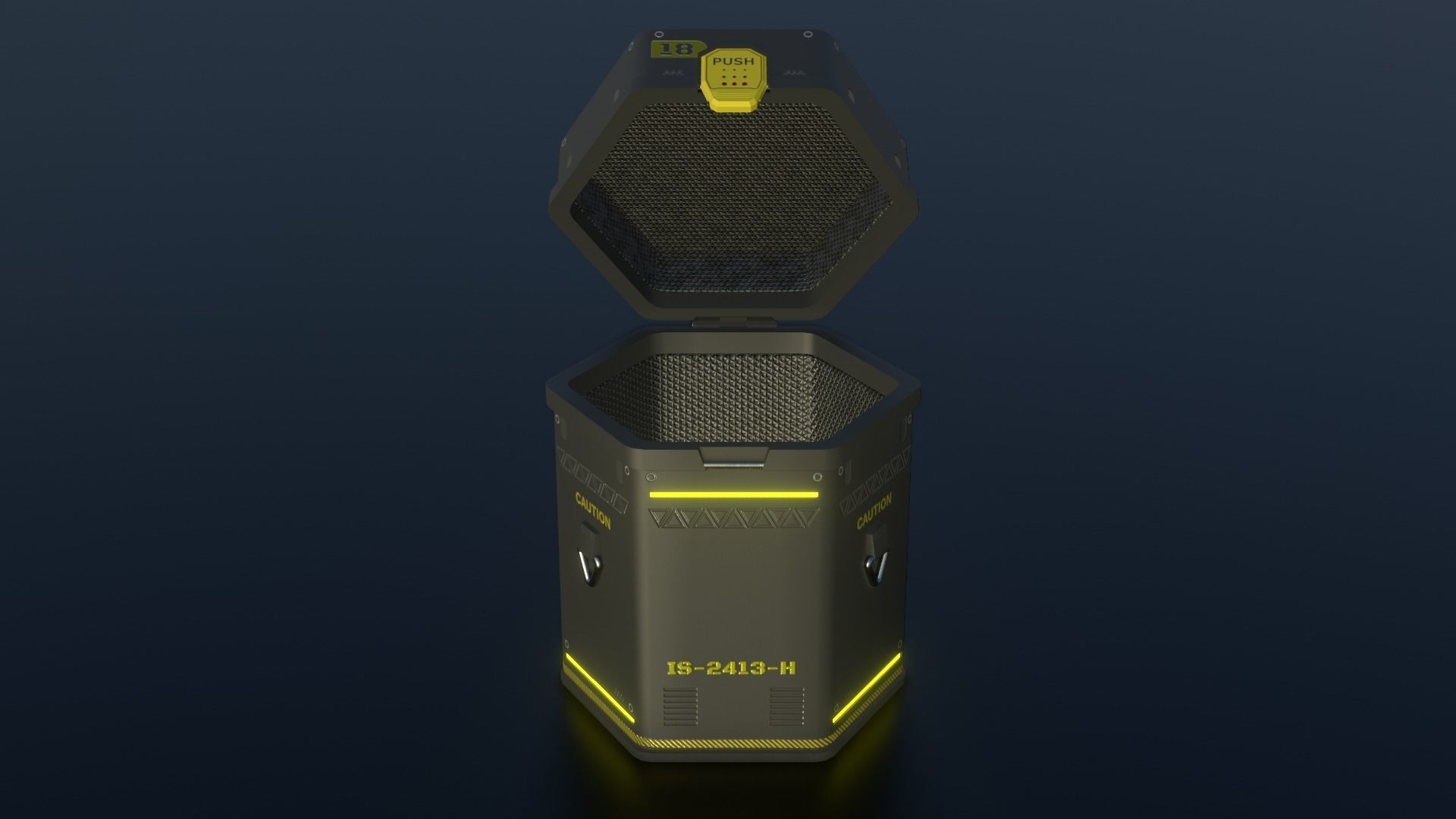 Sci-fi Crates  Low-poly 3D model_21