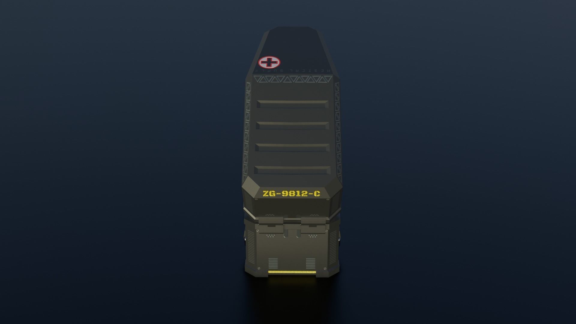 Sci-fi Crates  Low-poly 3D model_19