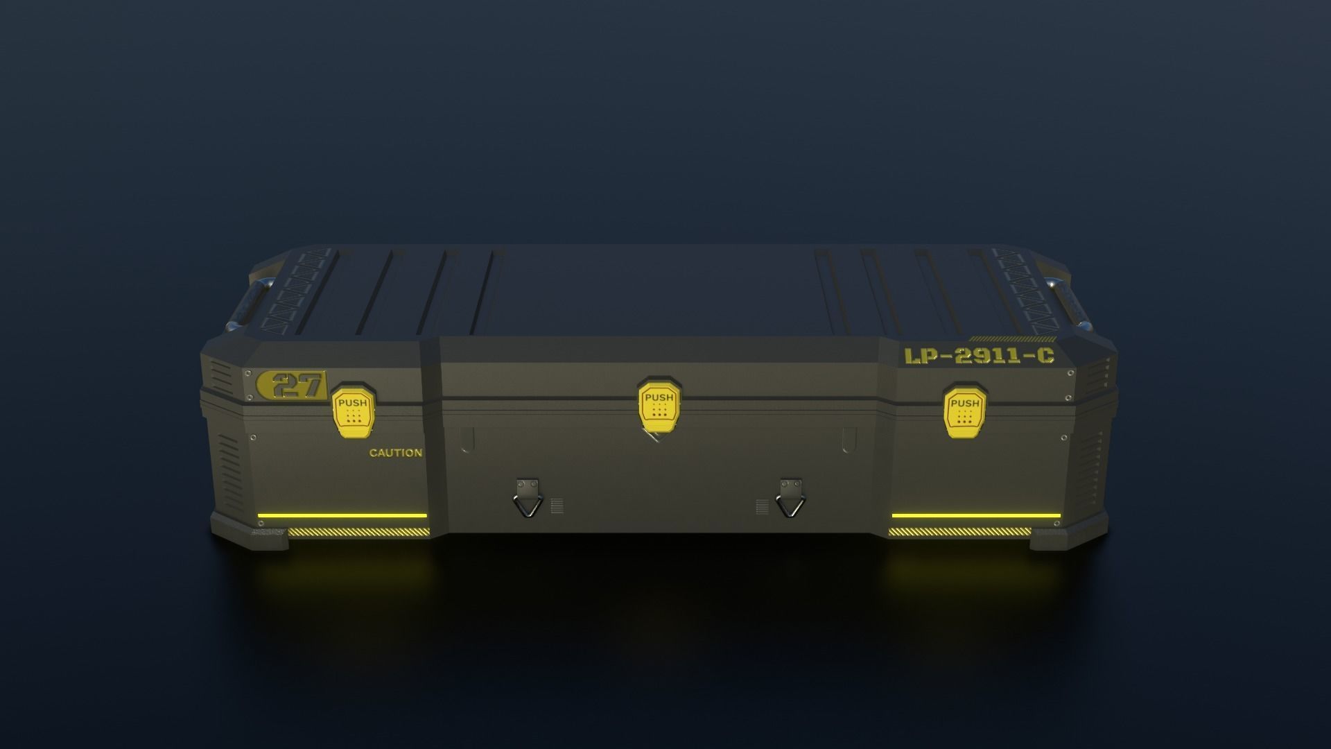 Sci-fi Crates  Low-poly 3D model_10