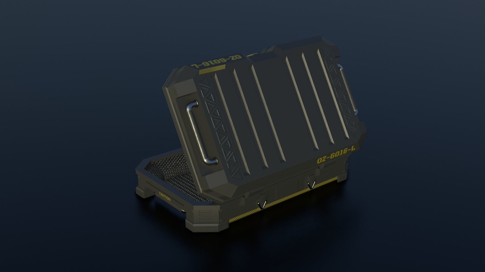 Sci-fi Crates  Low-poly 3D model_3