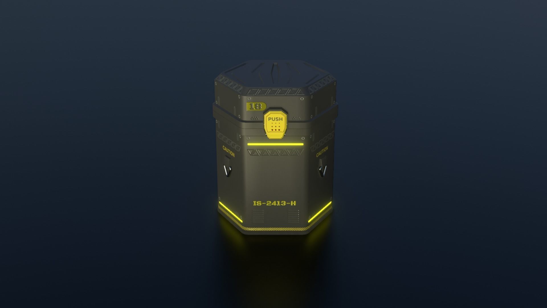 Sci-fi Crates  Low-poly 3D model_20