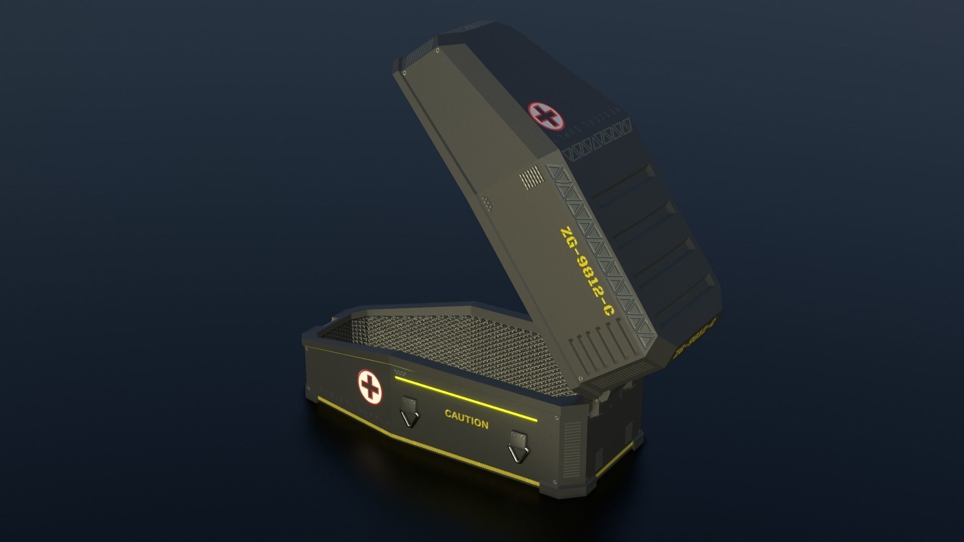 Sci-fi Crates  Low-poly 3D model_18
