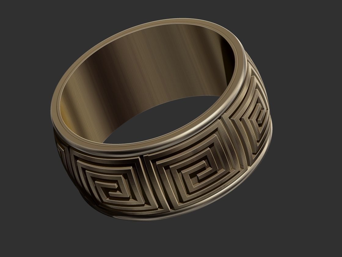 Spiral Labyrinth Ring 3D print model_7