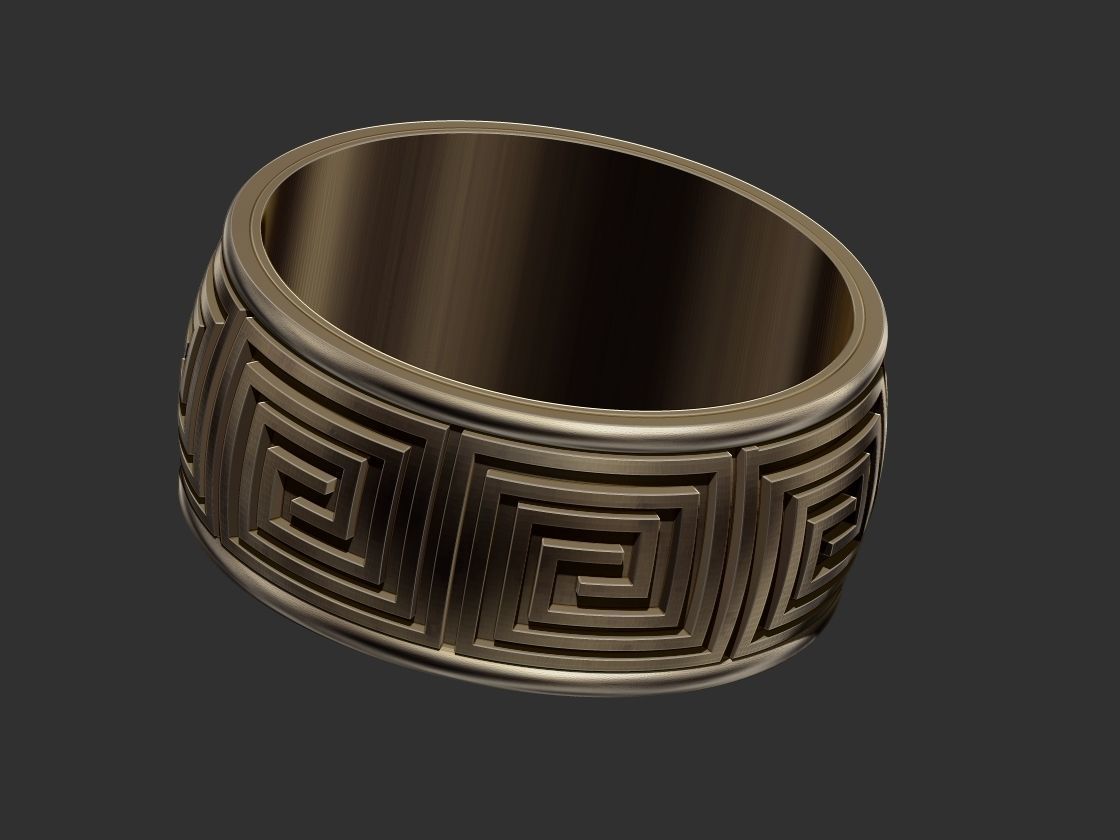 Spiral Labyrinth Ring 3D print model_8