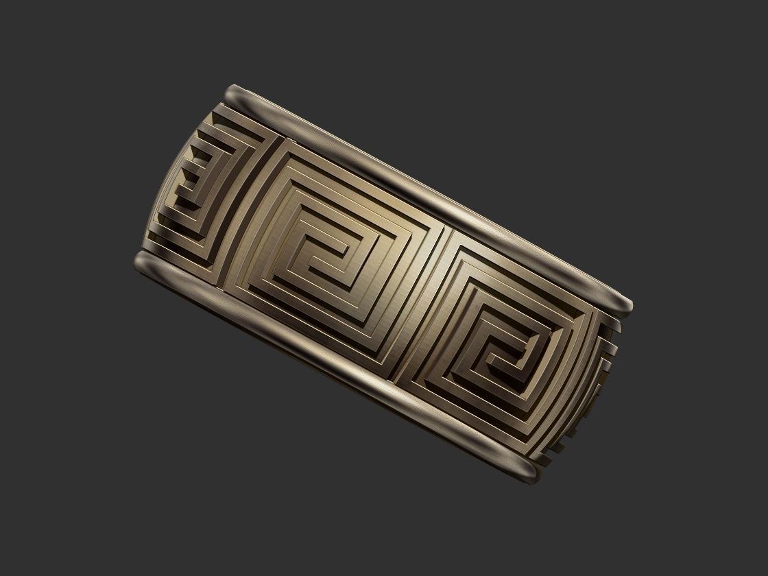 Spiral Labyrinth Ring 3D print model_9