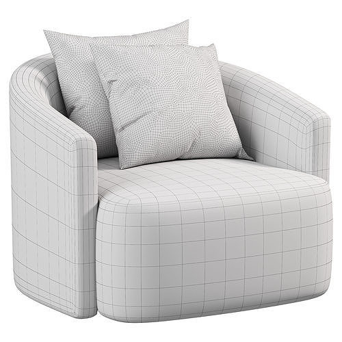 Chloe Swivel Chair  3D model 3