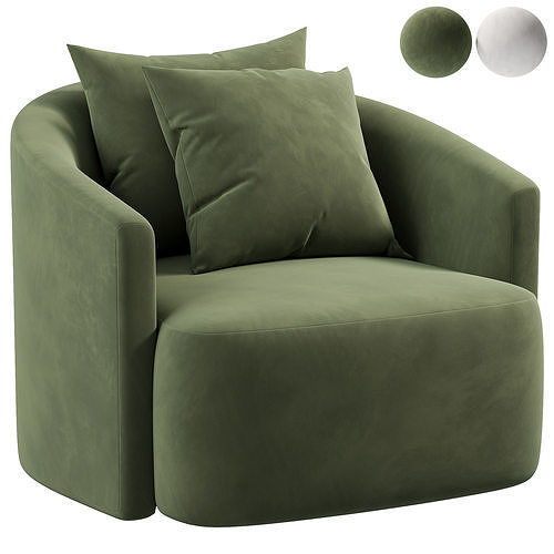 Chloe Swivel Chair  3D model 2