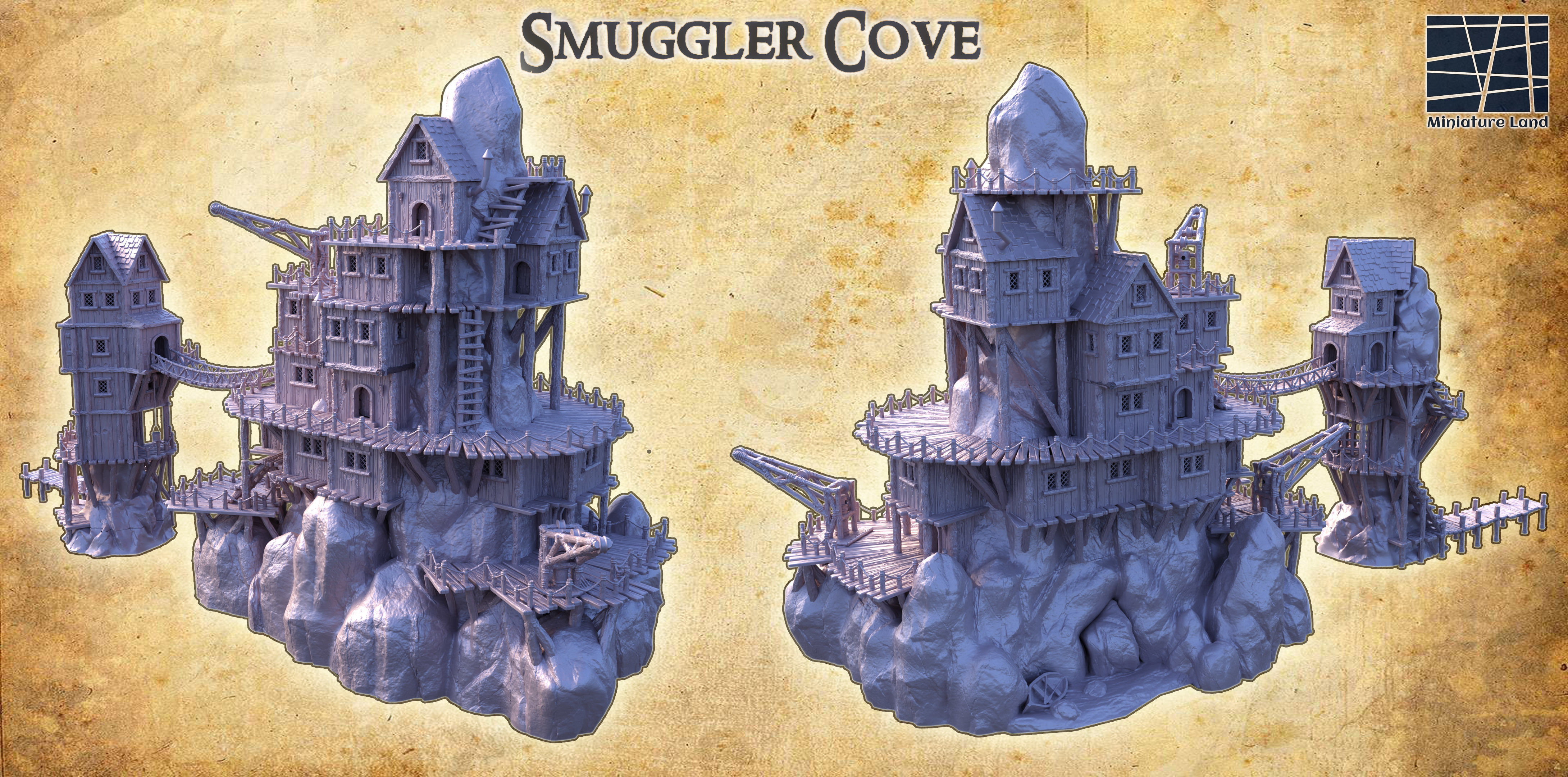 Smuggler Cove Tabletop Terrain 28 MM 3D print model_3