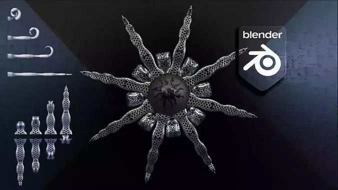 Unfold - Spiral Any Curve In Geonodes 3D model