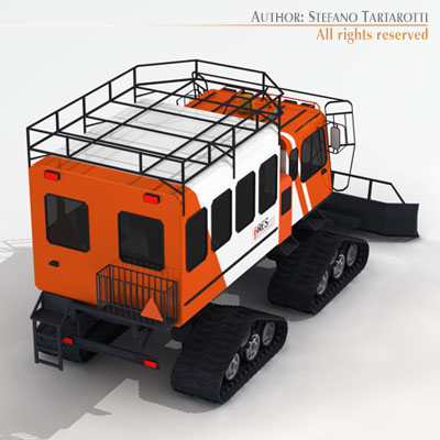 Snowcat passengers 3D model_1