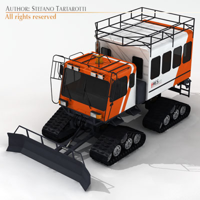 Snowcat passengers 3D model_3