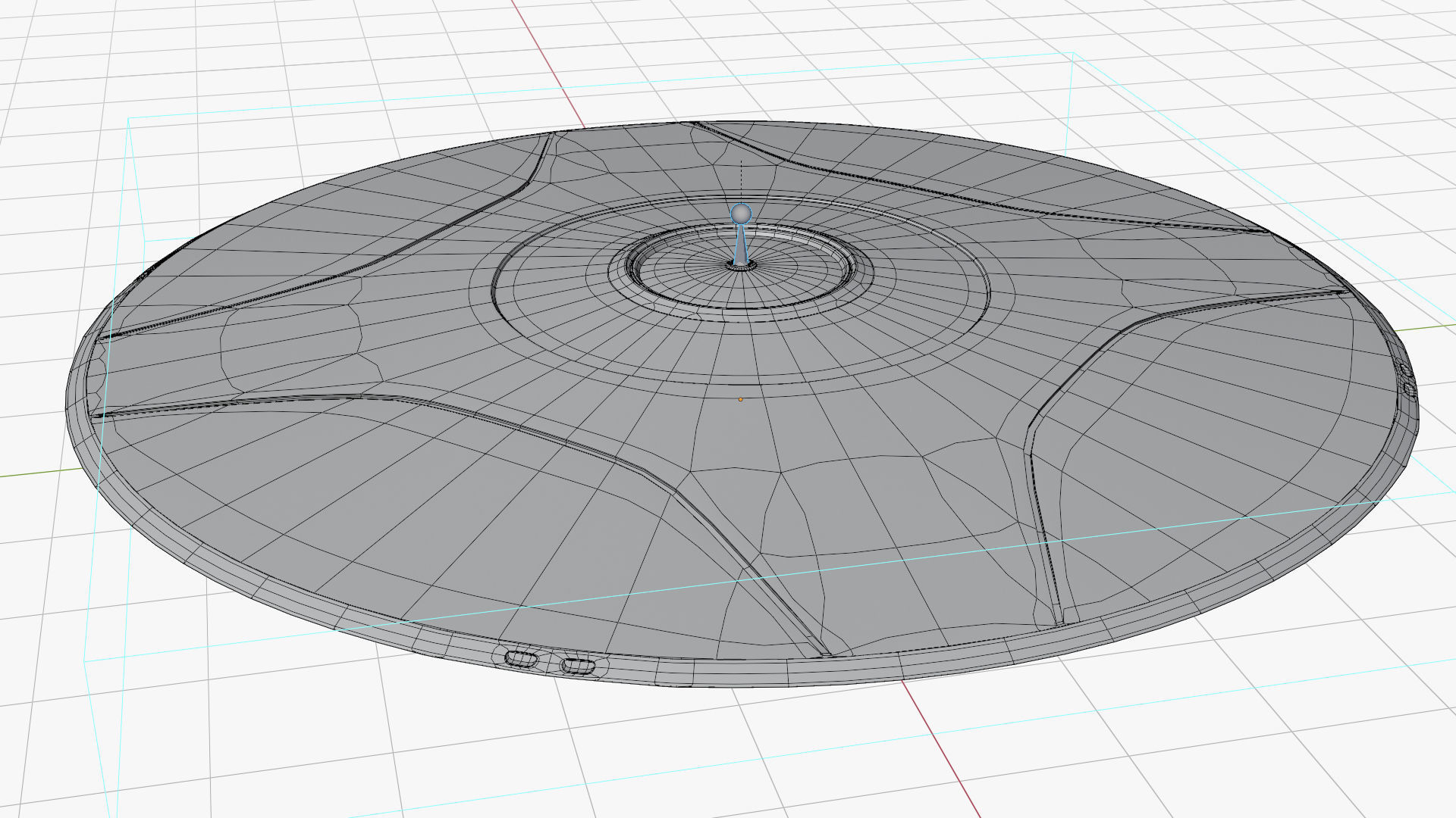 Alien Spaceship - Flying Saucer Low-poly 3D model_4