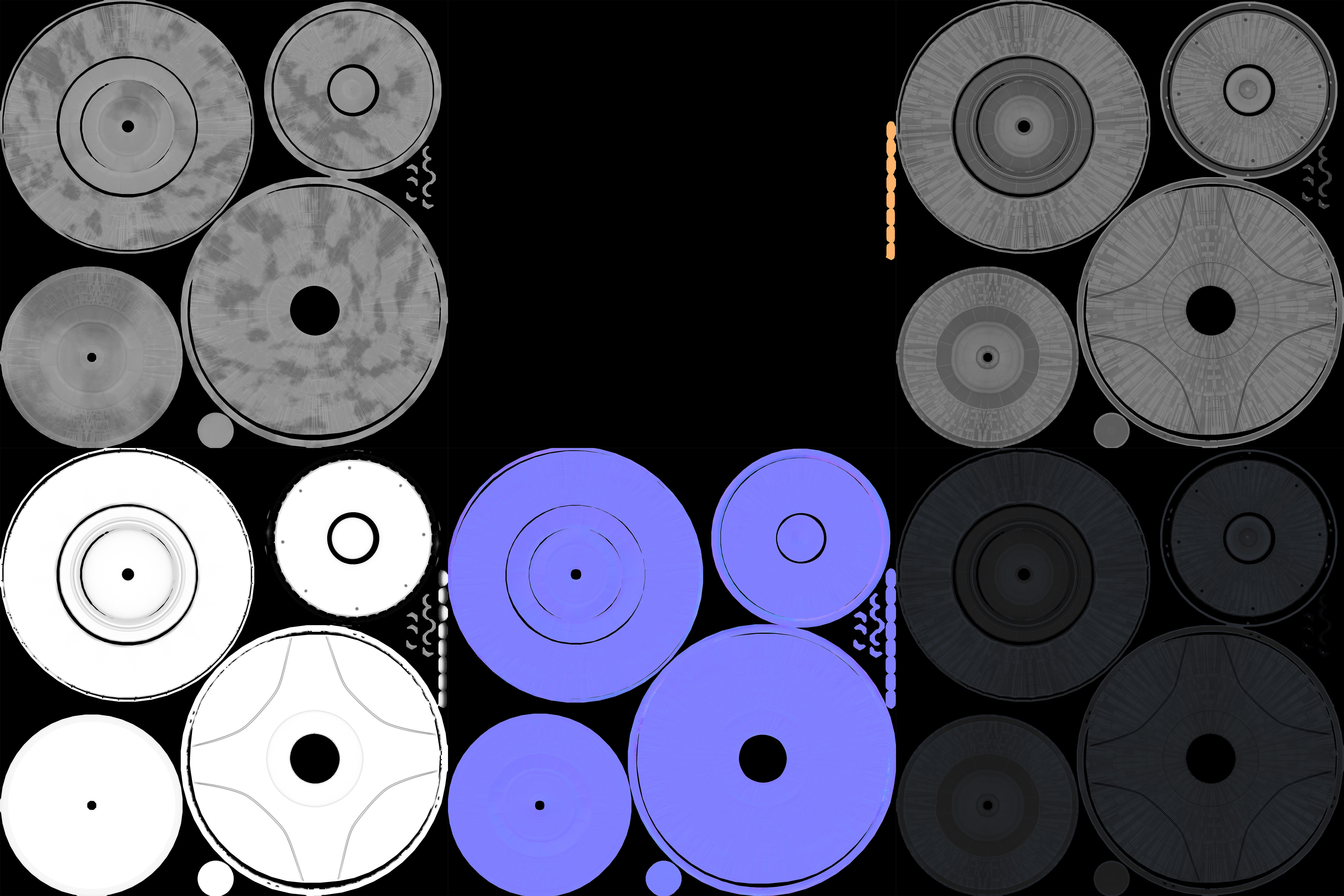 Alien Spaceship - Flying Saucer Low-poly 3D model_12