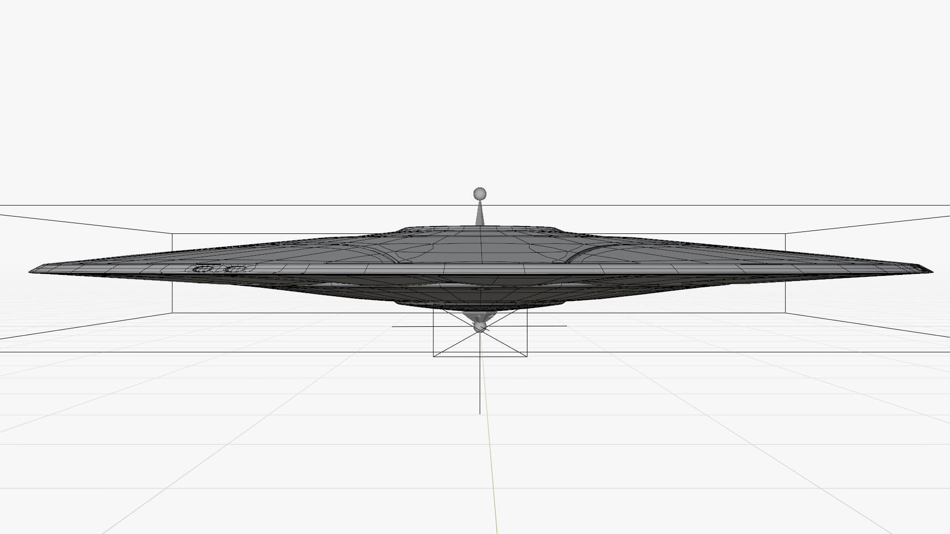 Alien Spaceship - Flying Saucer Low-poly 3D model_6
