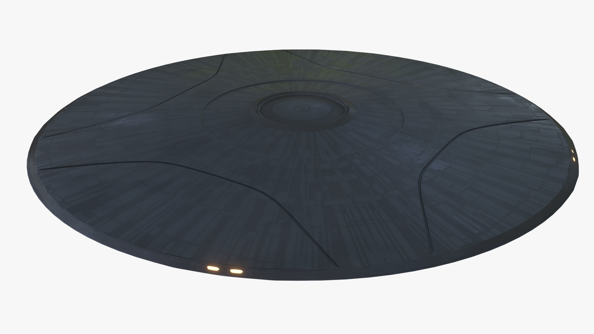 Alien Spaceship - Flying Saucer Low-poly 3D model_3