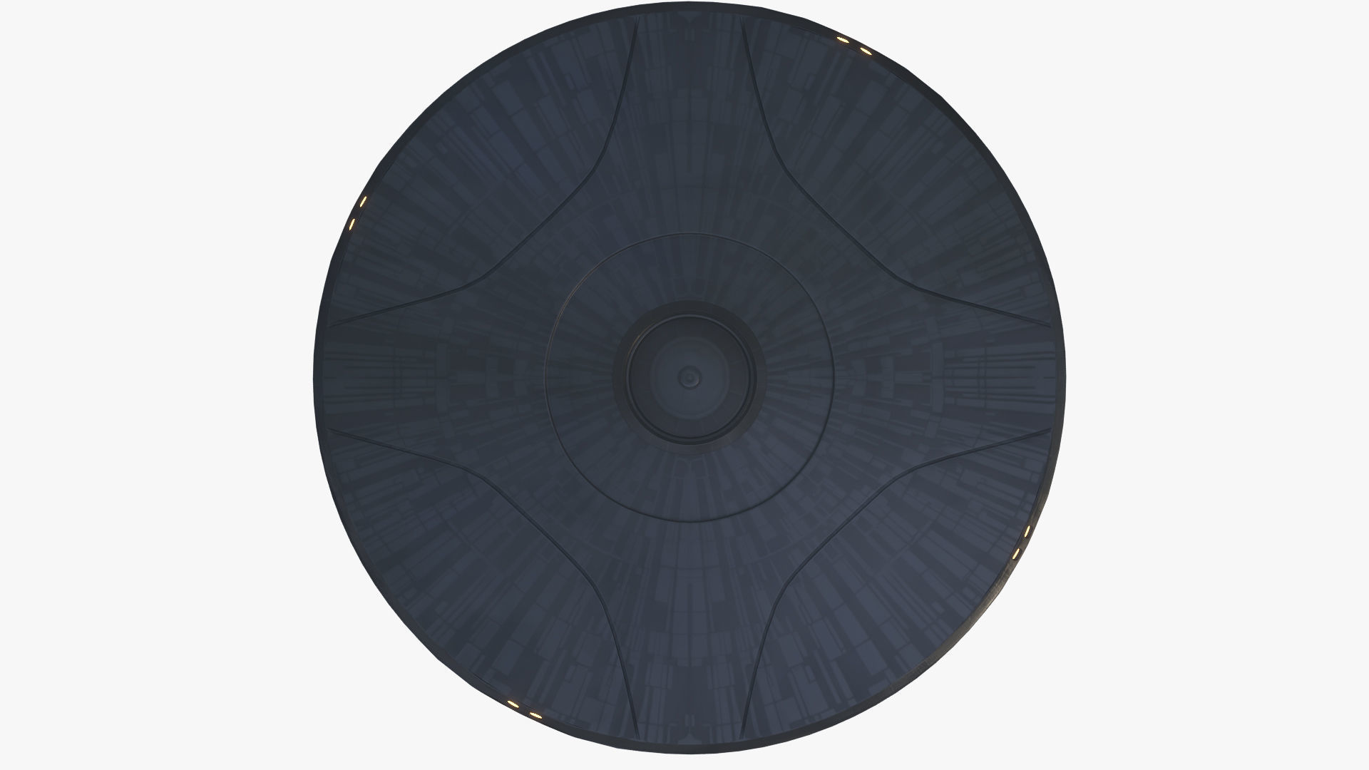 Alien Spaceship - Flying Saucer Low-poly 3D model_7