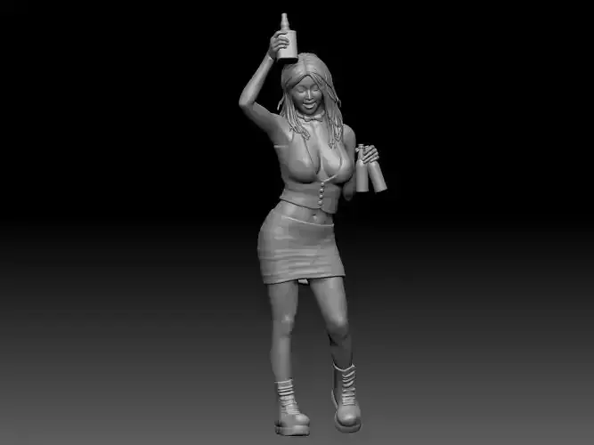girl night club 3D print model