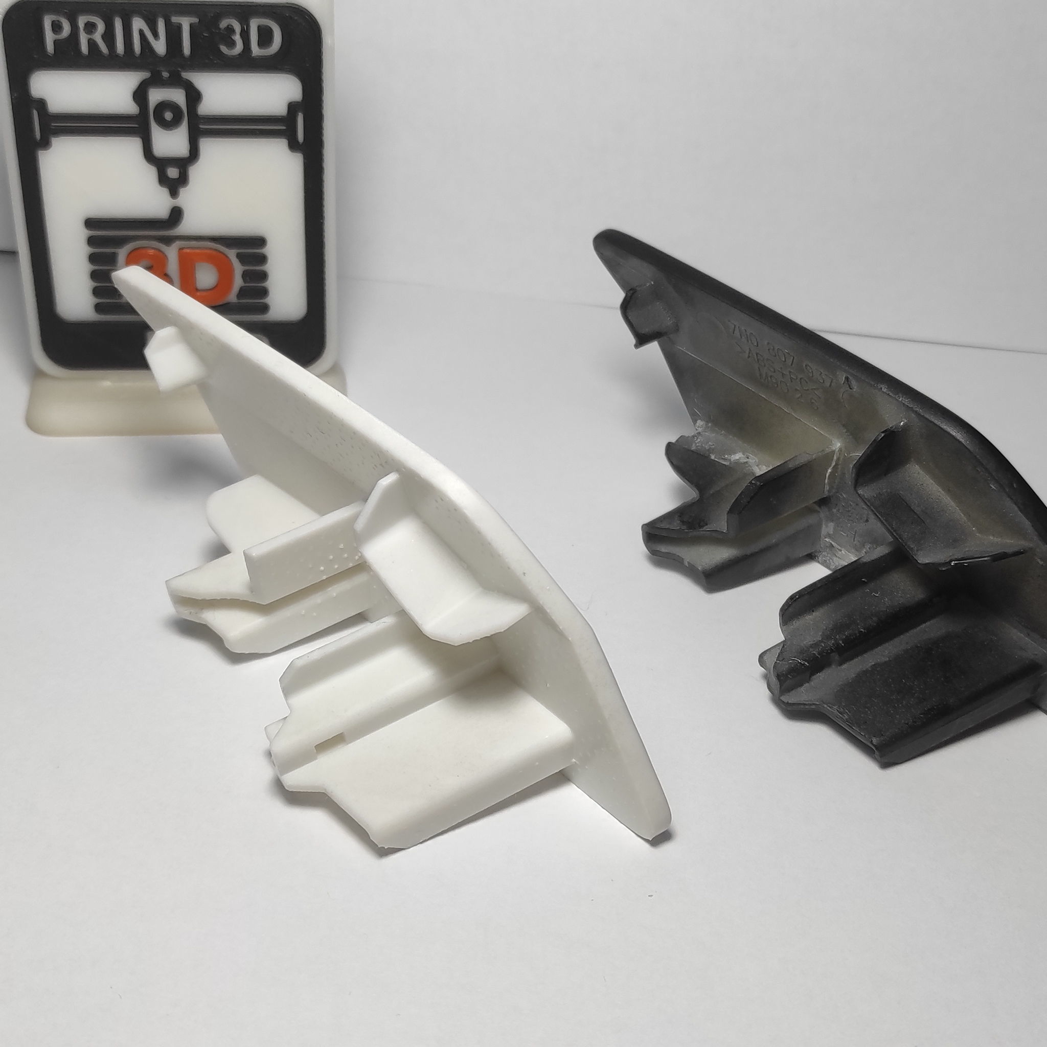 Volkswagen Front Left-Right Headlight Primed Washer Cap 3D print model_6