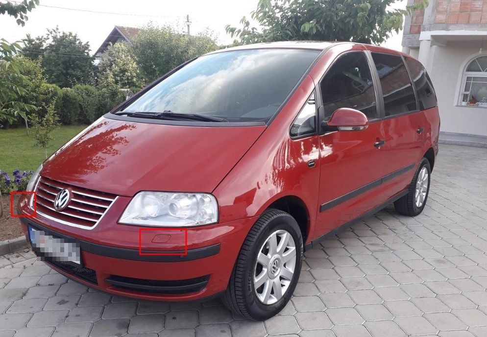 Volkswagen Front Left-Right Headlight Primed Washer Cap 3D print model_2