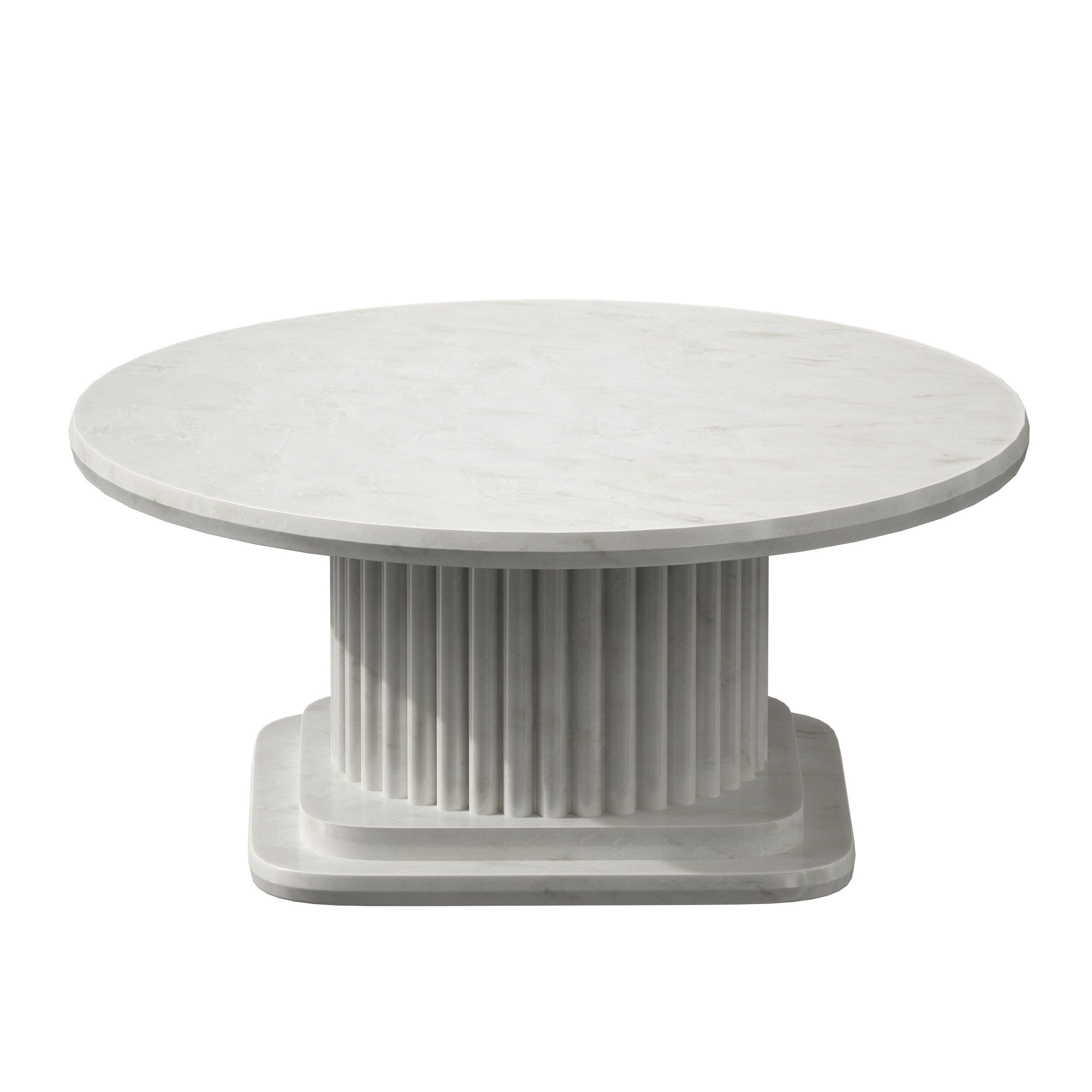 Marble table stand Greek column set 3D model_3