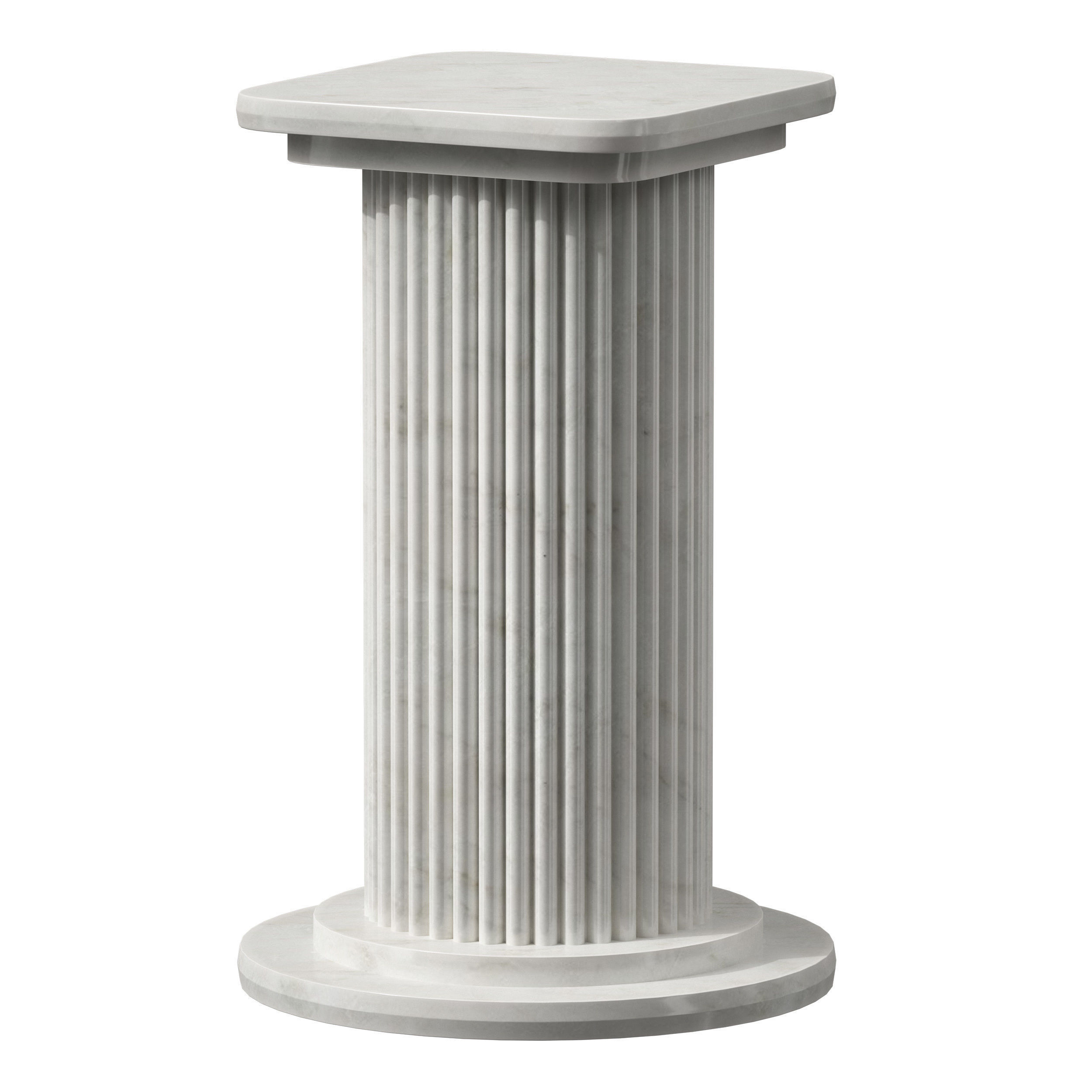Marble table stand Greek column set 3D model_5