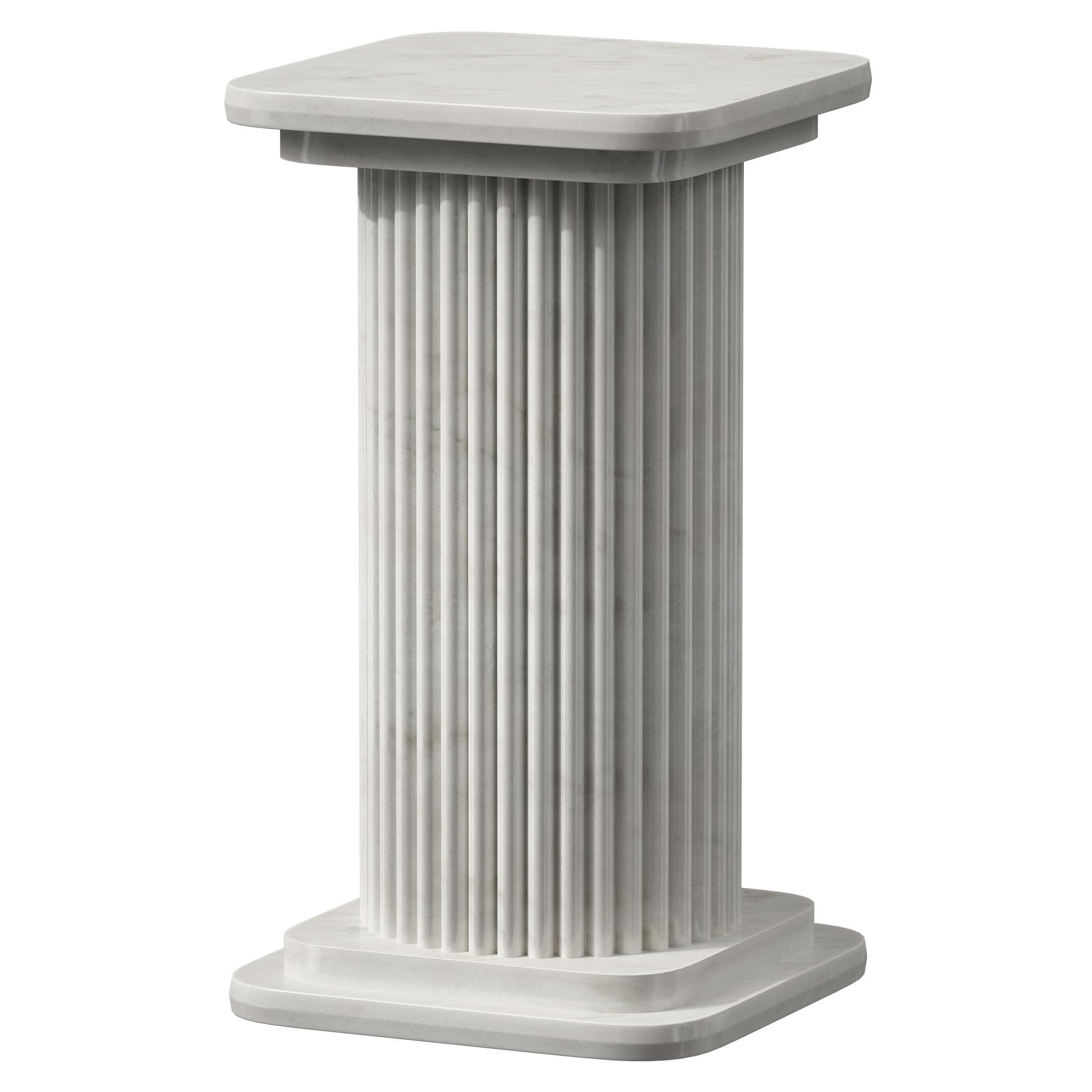 Marble table stand Greek column set 3D model_9