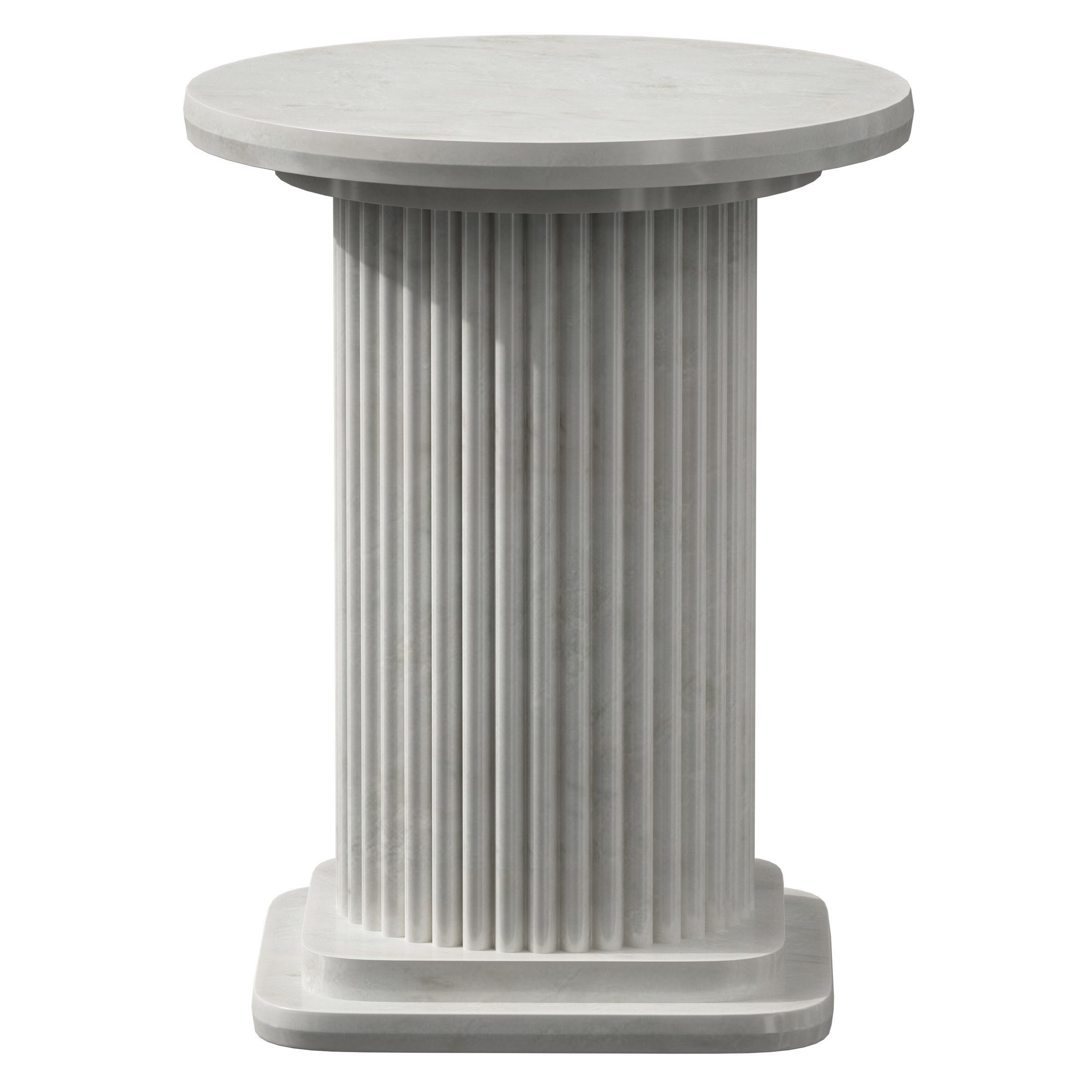 Marble table stand Greek column set 3D model_11