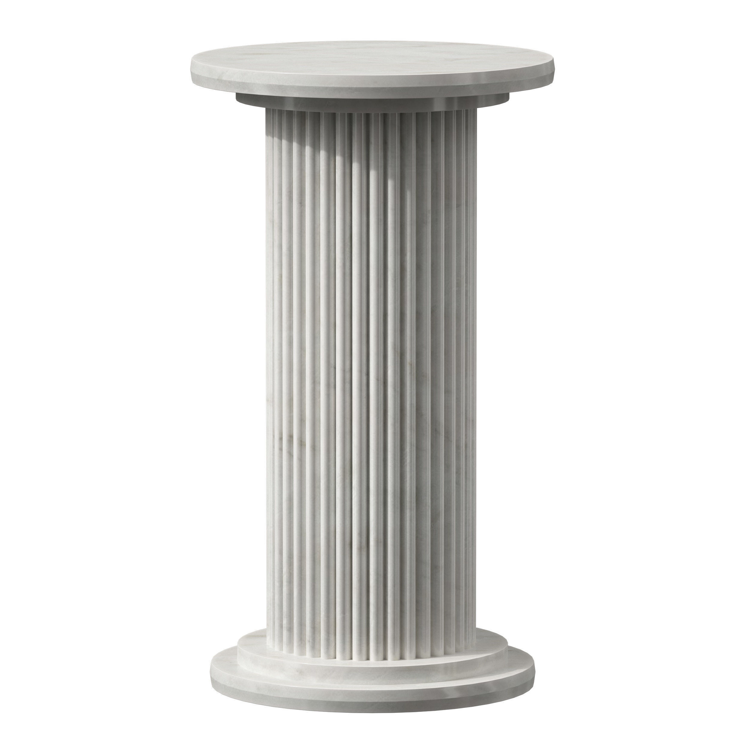 Marble table stand Greek column set 3D model_10