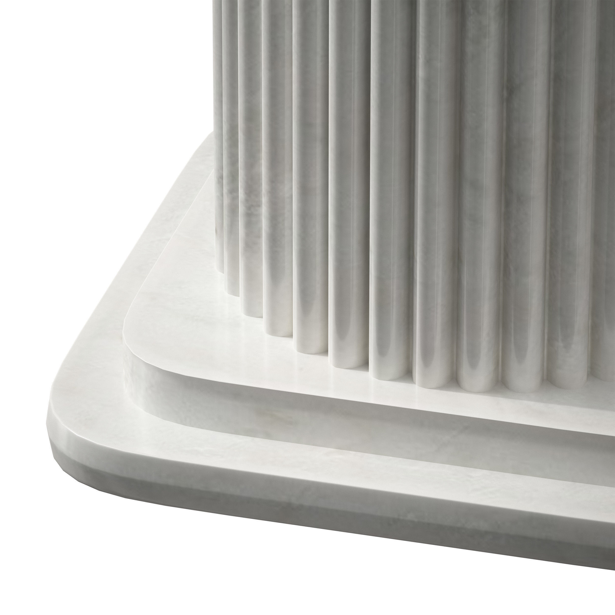 Marble table stand Greek column set 3D model_12