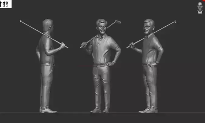 Golfer Player 3D print model